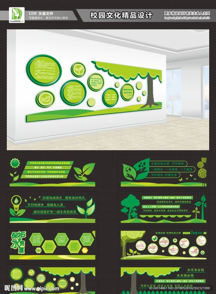 节约卫生环保文化墙
