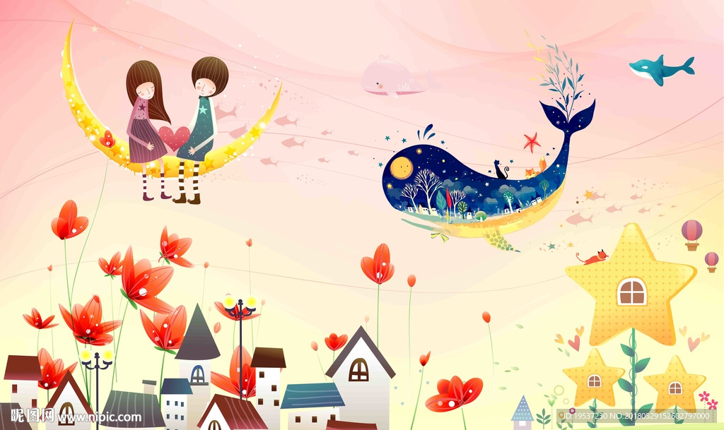 卡通梦幻儿童背景