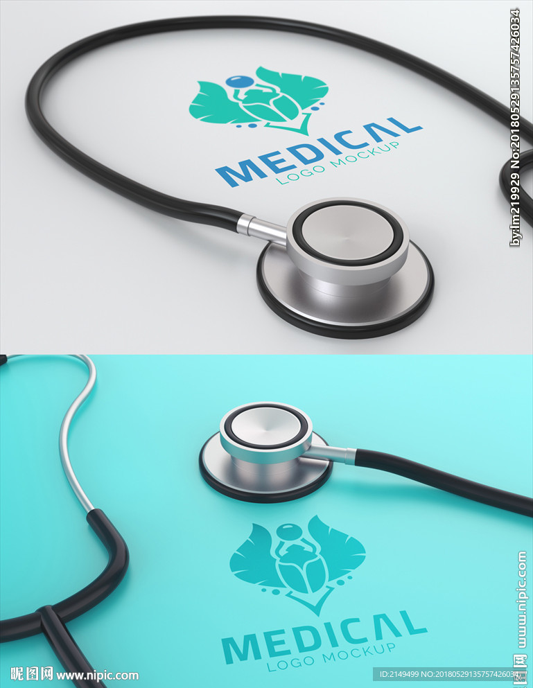 听诊器logo样机