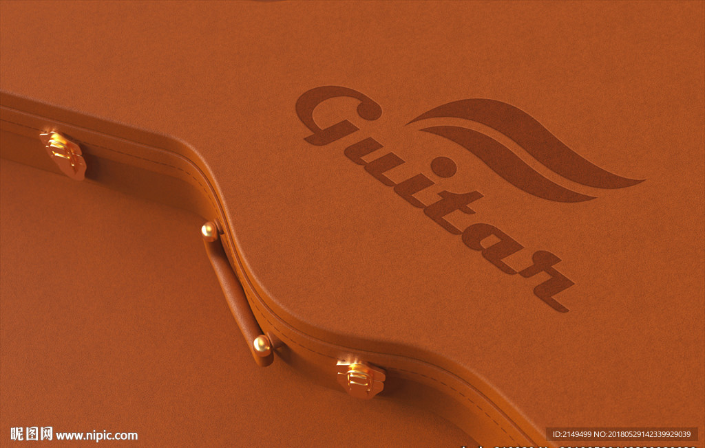 吉他盒子logo样机
