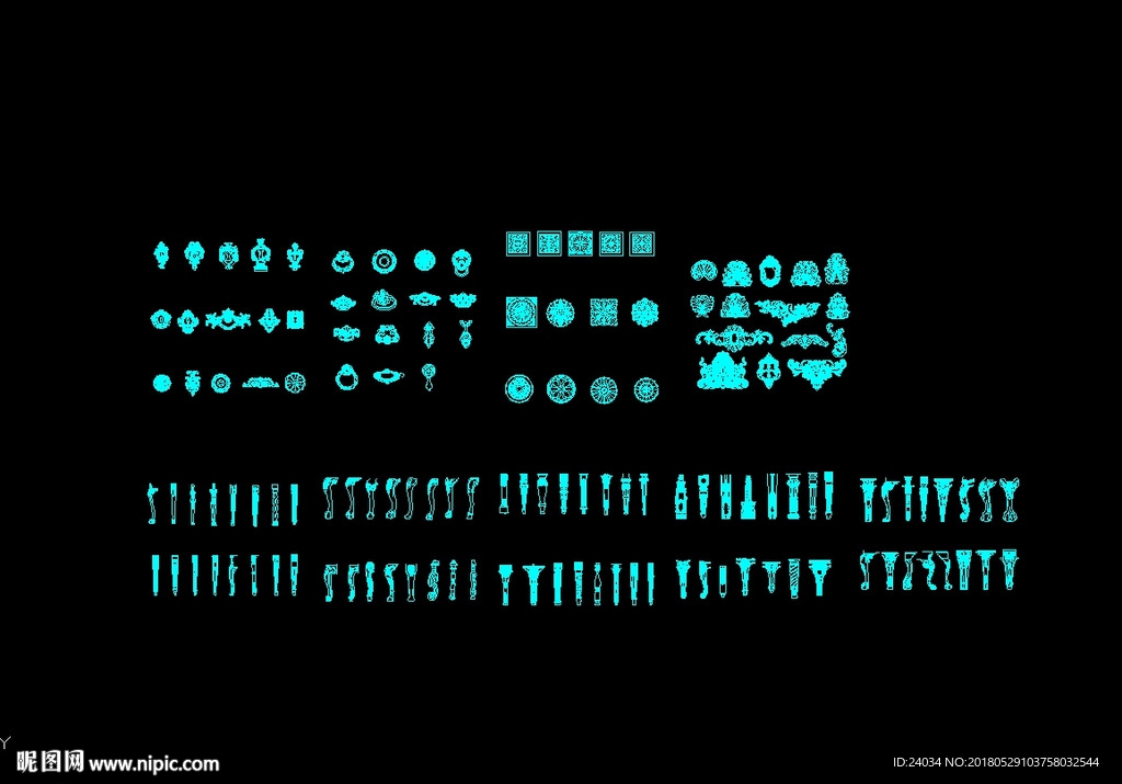 欧式花纹 欧式柱脚 欧式拉手