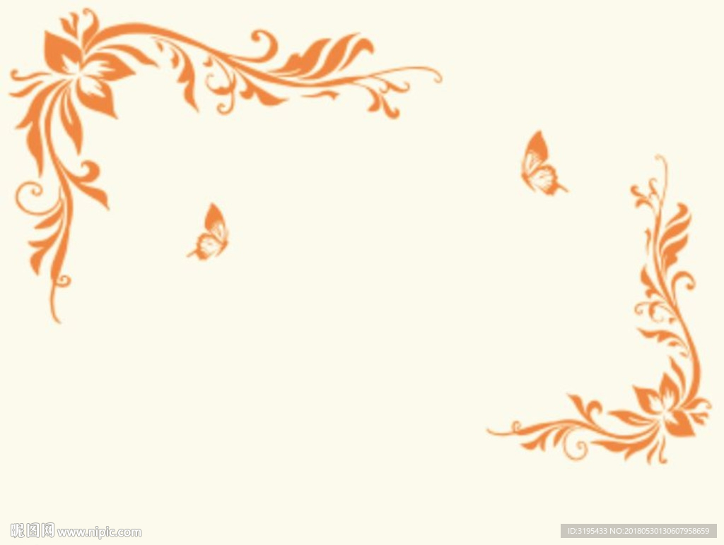 对角花 蝴蝶花  硅藻泥图案