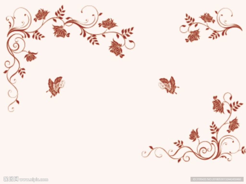 对角花 蝴蝶花 时尚花纹