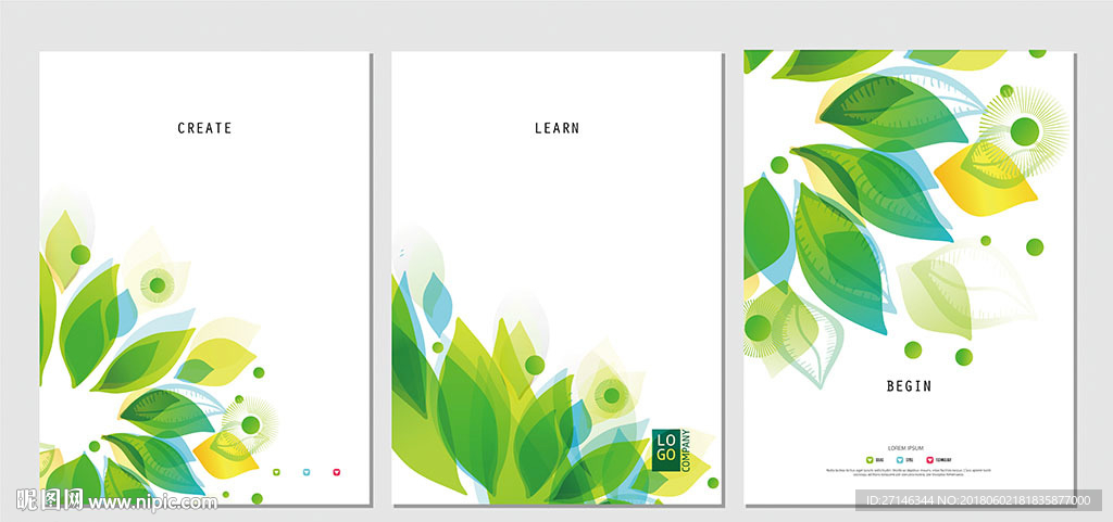 绿色树叶封面设计