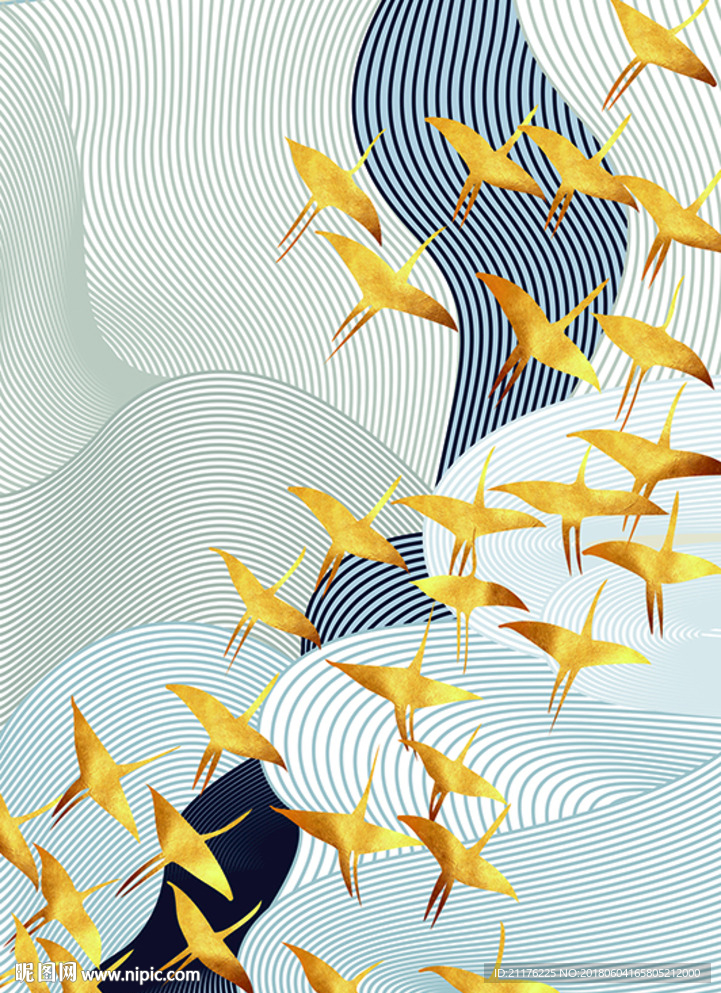 北欧抽象千鸟图（分层）