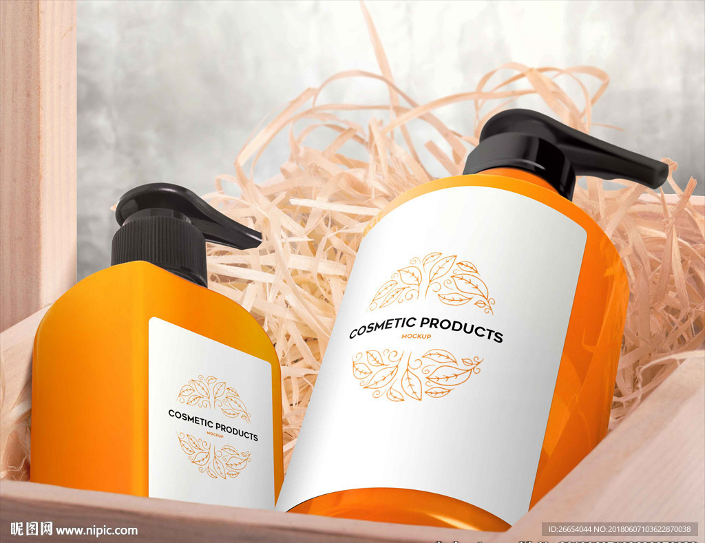 美容化妆品瓶子模型场景源文件