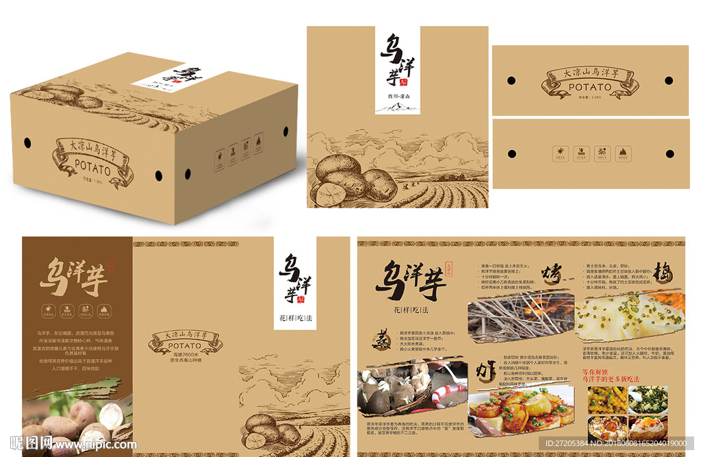 大凉山乌洋芋包装折页
