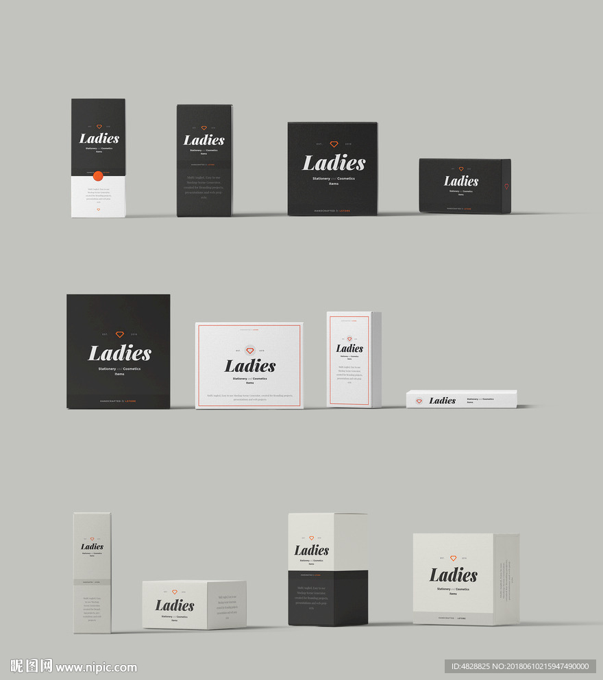 欧美最新化妆品包装样机