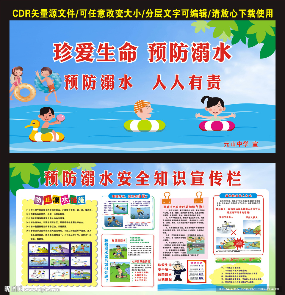 预防溺水展板宣传栏