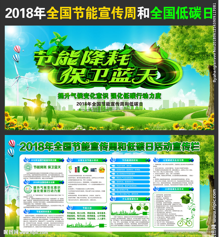 2018节能宣传周和低碳日展板