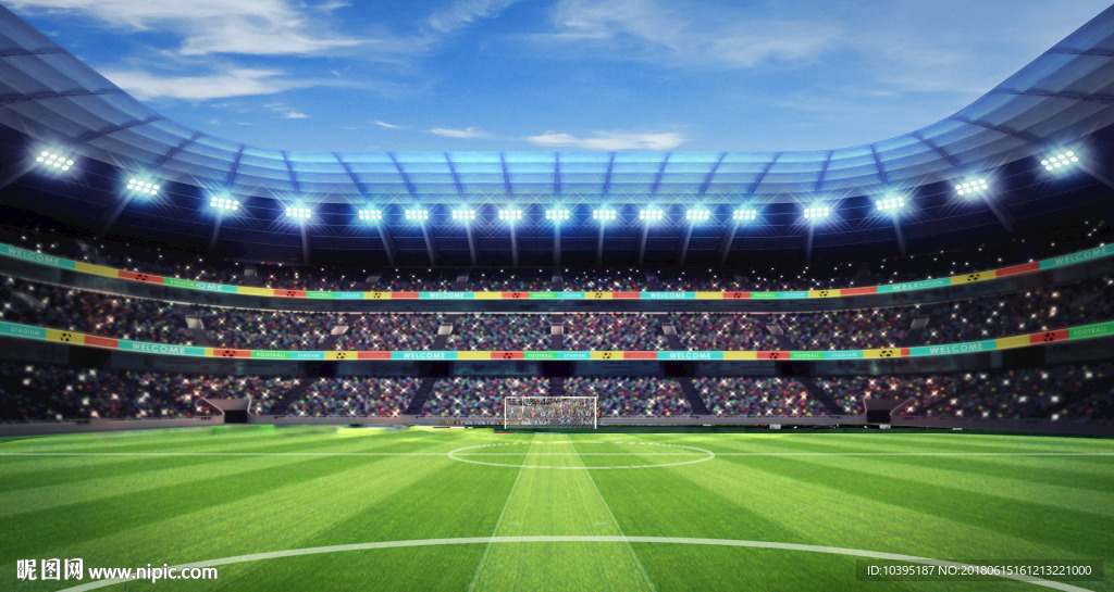 2018世界杯足球赛场海报