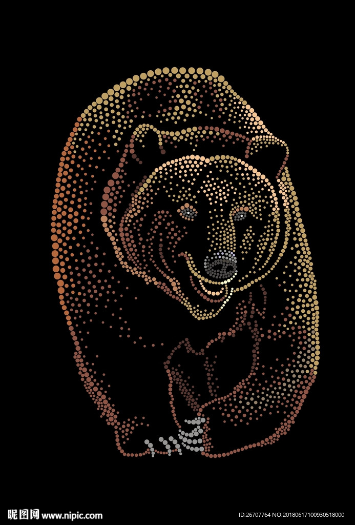 欧货潮牌动物图案熊AI矢量素材