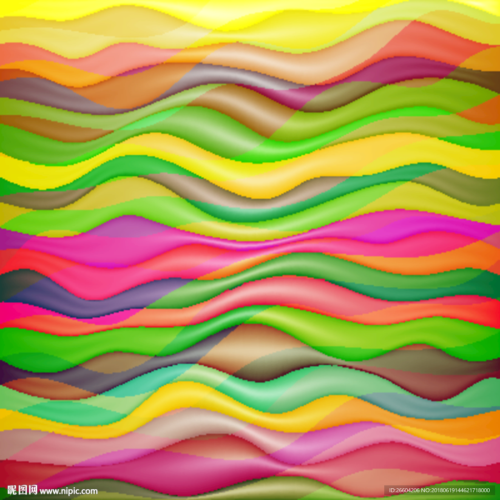 炫彩时尚商业波浪条纹