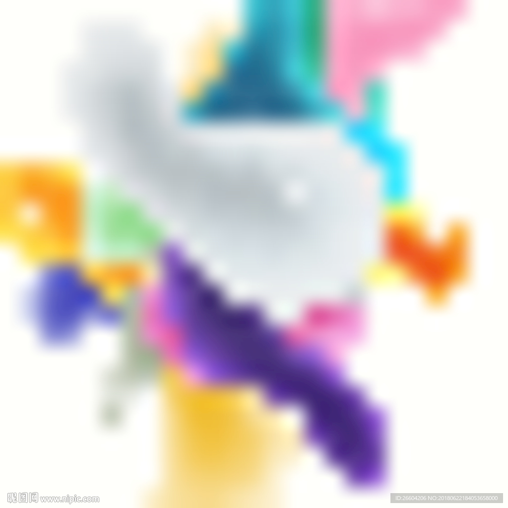 炫彩质感立体不规则图形