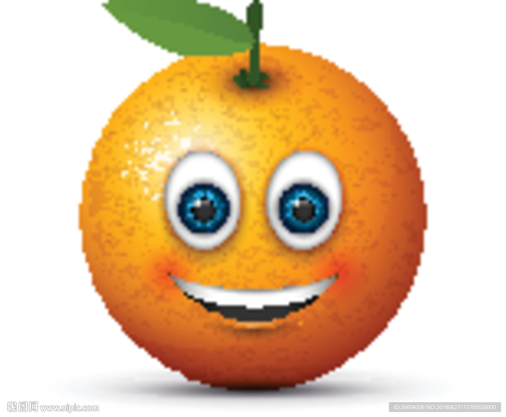创意立体橙子表情