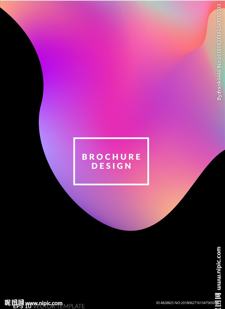 欧美高端极光彩色渐变海报