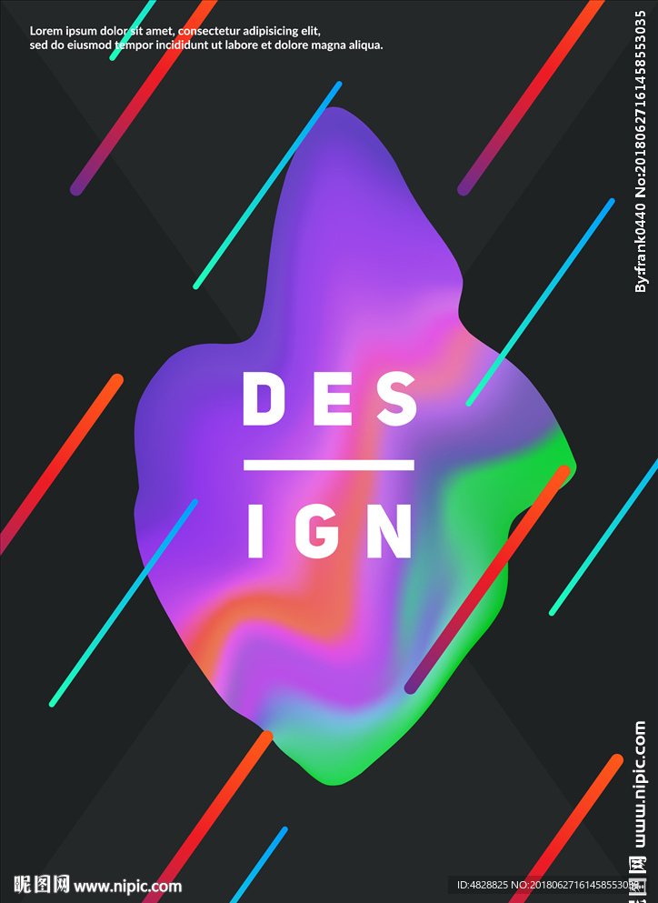 欧美高端极光彩色渐变海报7