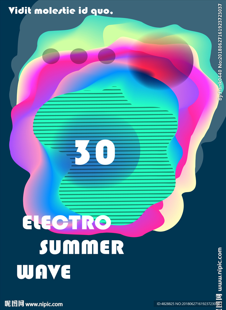 欧美高端极光彩色渐变海报