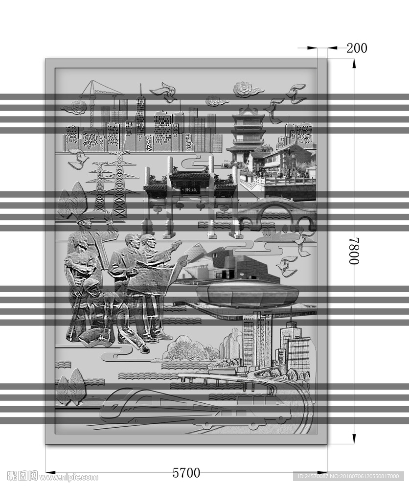 城市建设 城市文化  浮雕