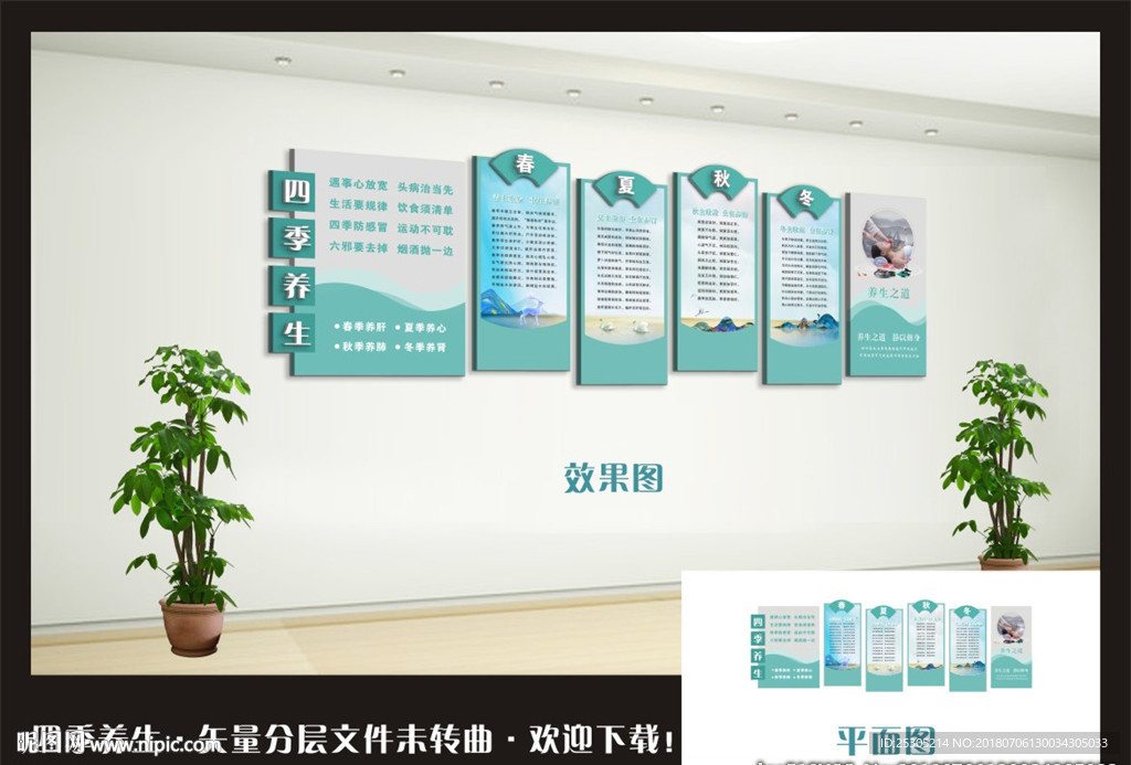 四季养生文化墙