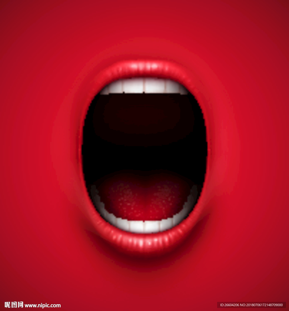 创意立体质感逼真嘴巴