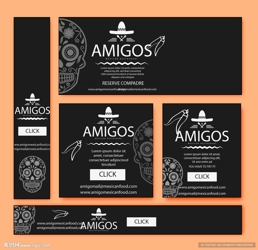 手绘创意艺术餐厅VI菜单设计