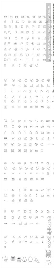 简单线条icon图标素材合集