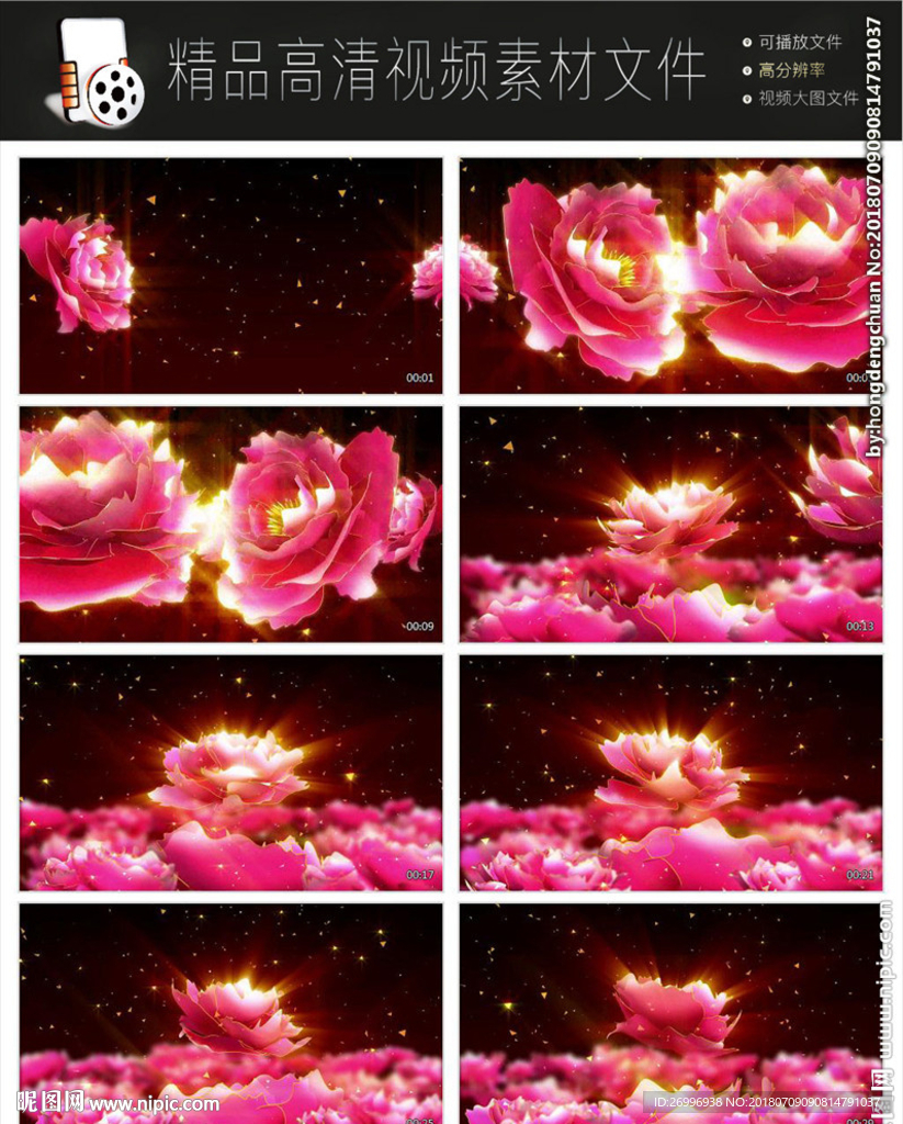 唯美浪漫迷幻欧式紫色花朵视频