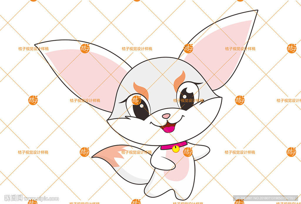 原创Q版可爱卡通狐狸狗