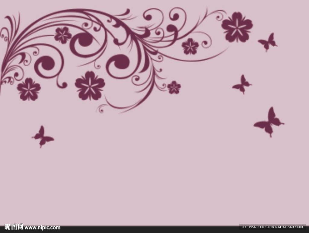 蝴蝶花 床头花 花朵矢量