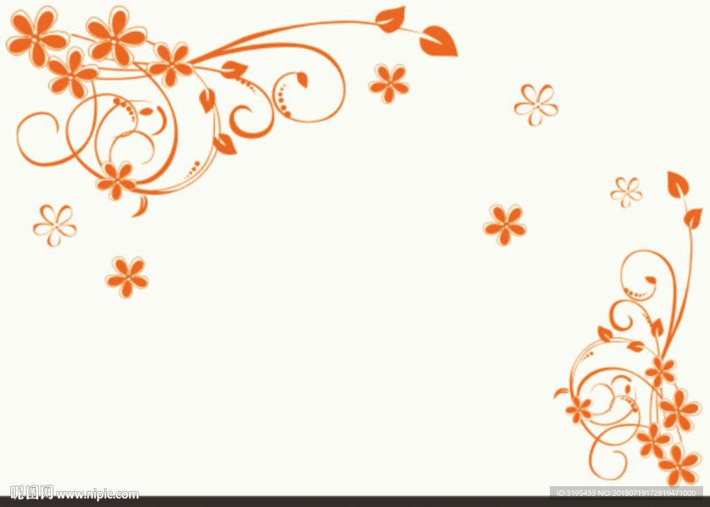 对角花矢量 电视背景墙 硅藻泥