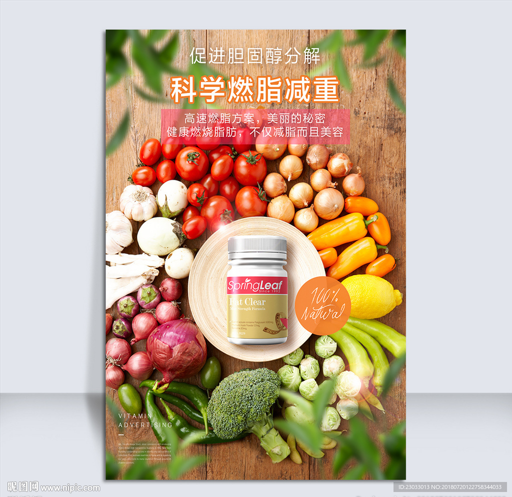 维生素保健品海报