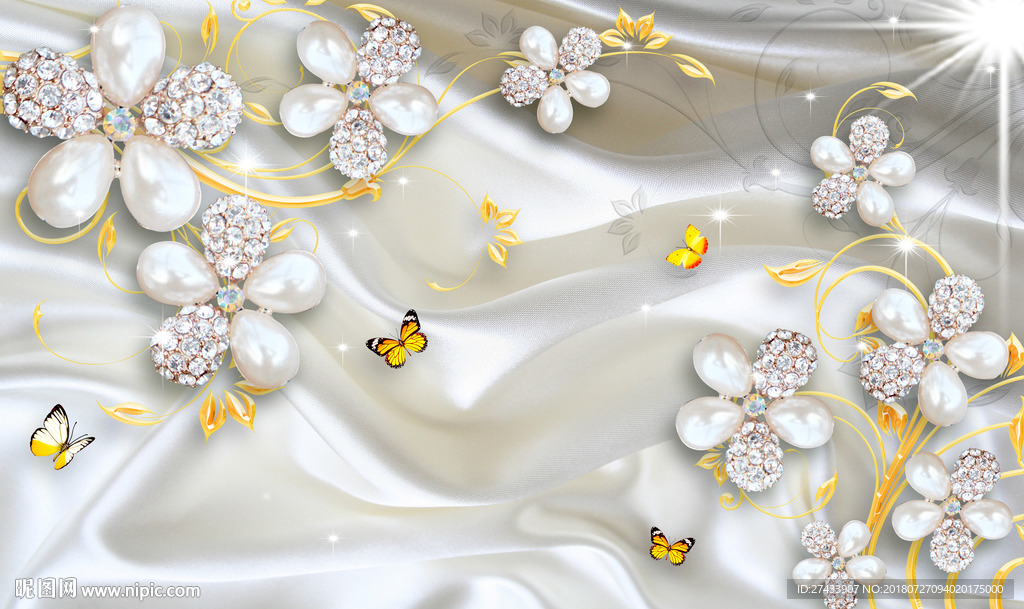 珠宝钻石背景墙