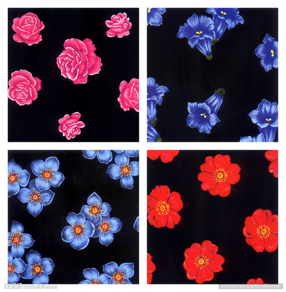 大牌欧式小花型  服装花型