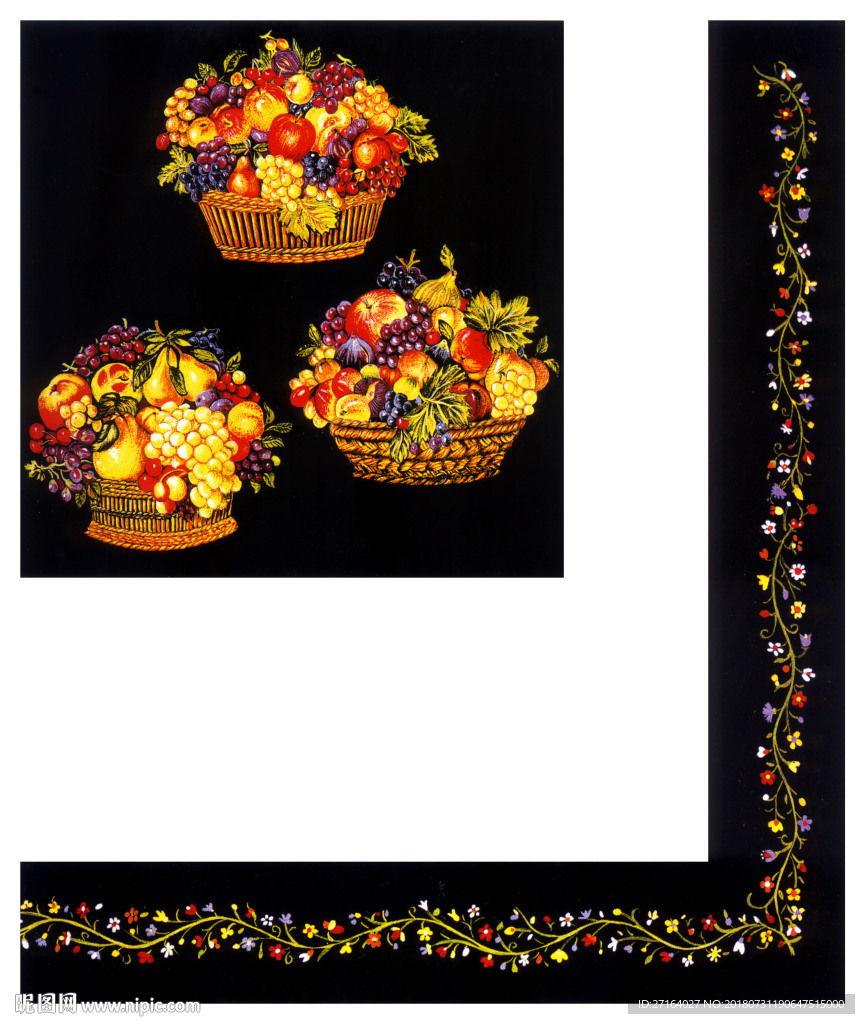 大牌欧式小花型  服装花型