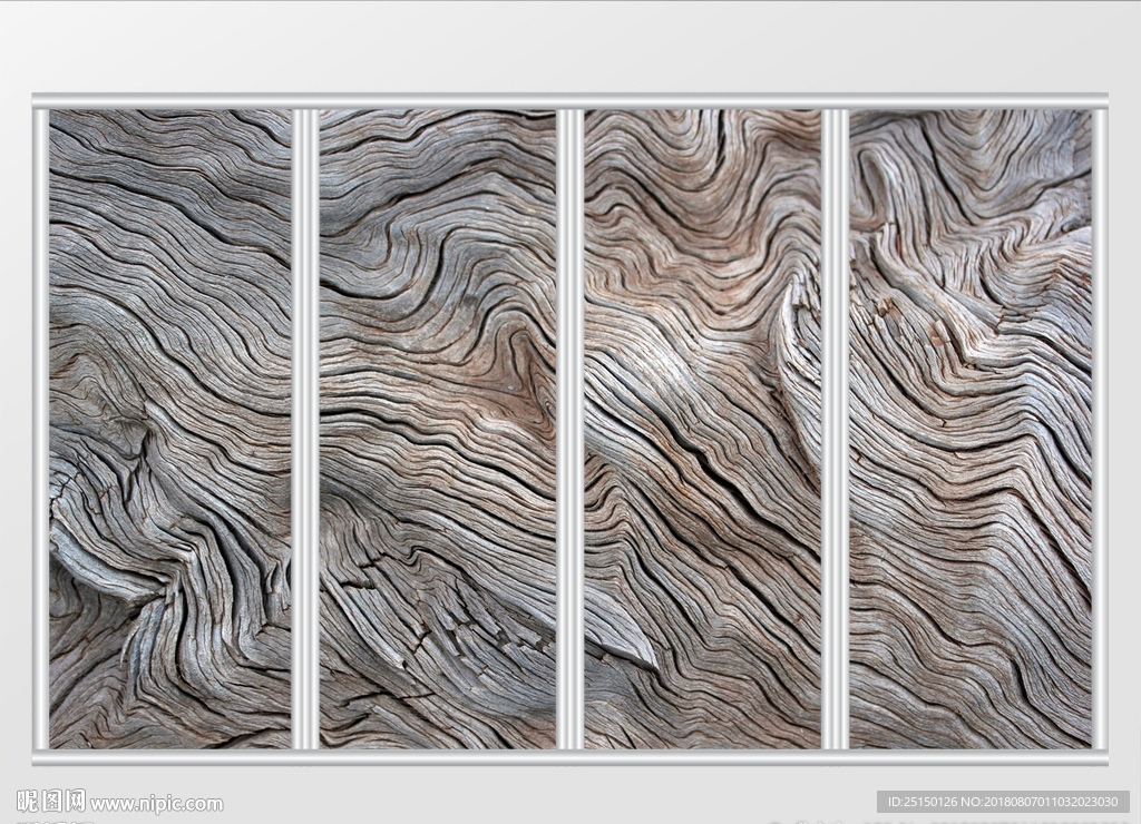 现代简约木纹个性移门