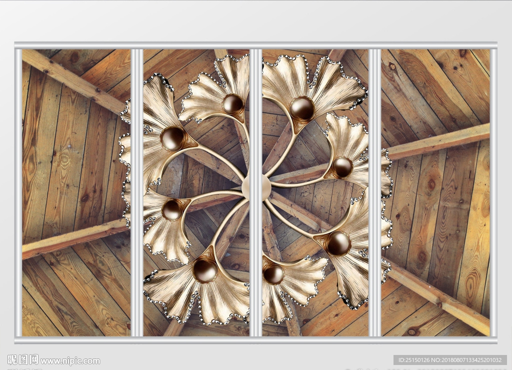现代风树木纹理珠宝移门