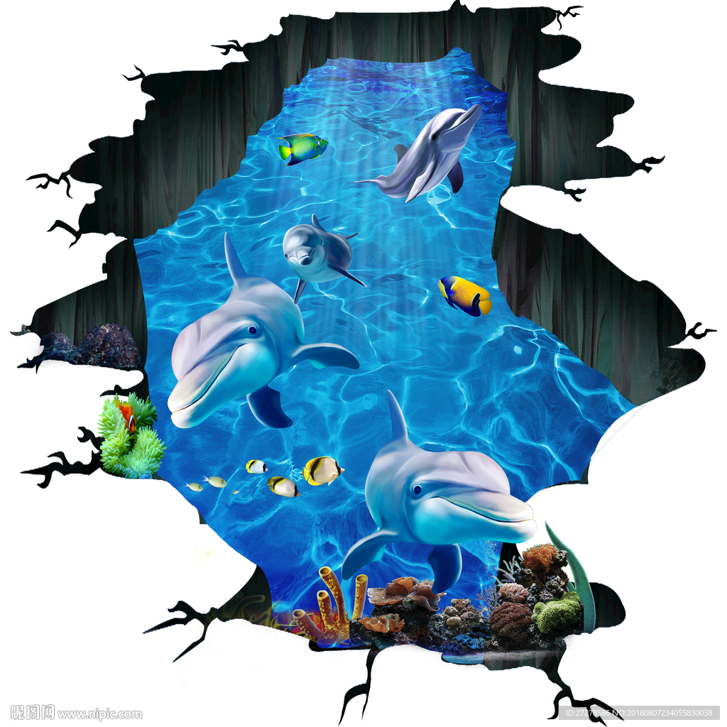 大型3D海底世界立体地画