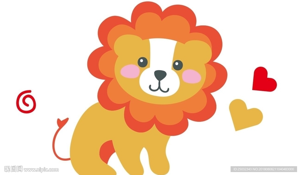 矢量 动物 狮子 儿童 卡通