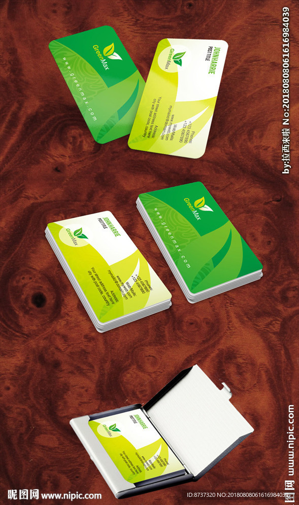 高档清新花纹名片