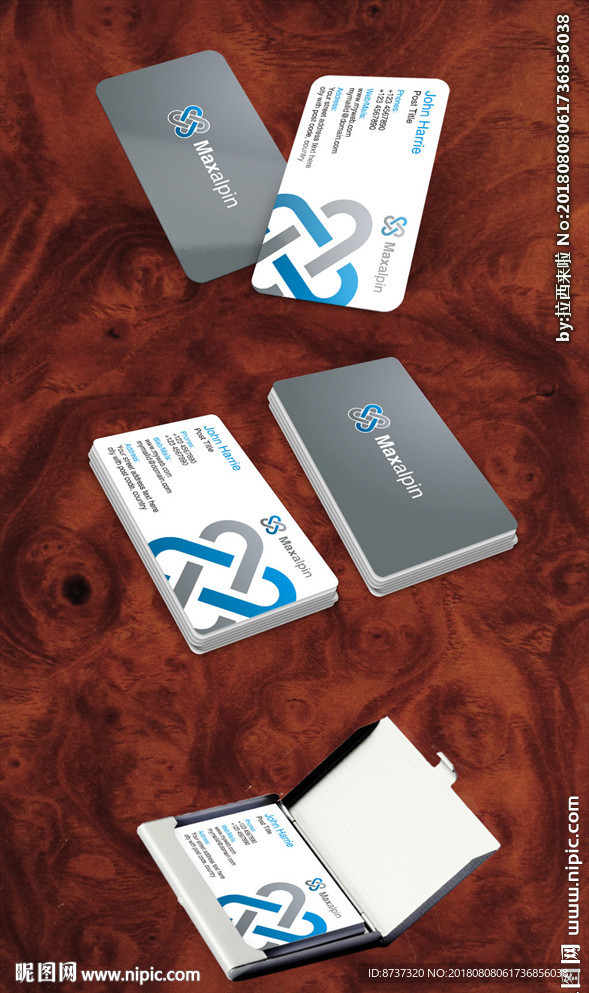 高档清新花纹名片