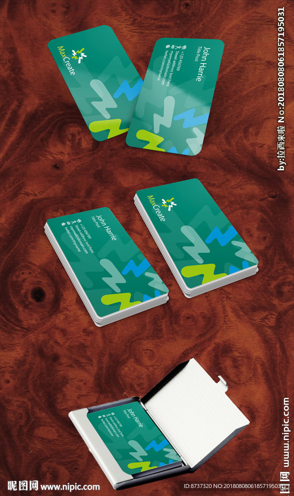 高档清新花纹名片