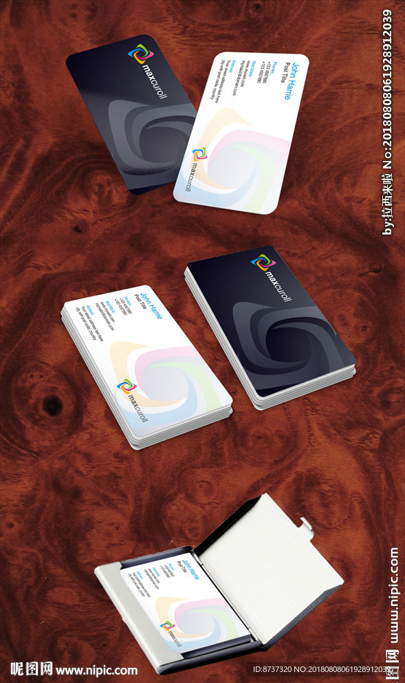 高档清新花纹名片