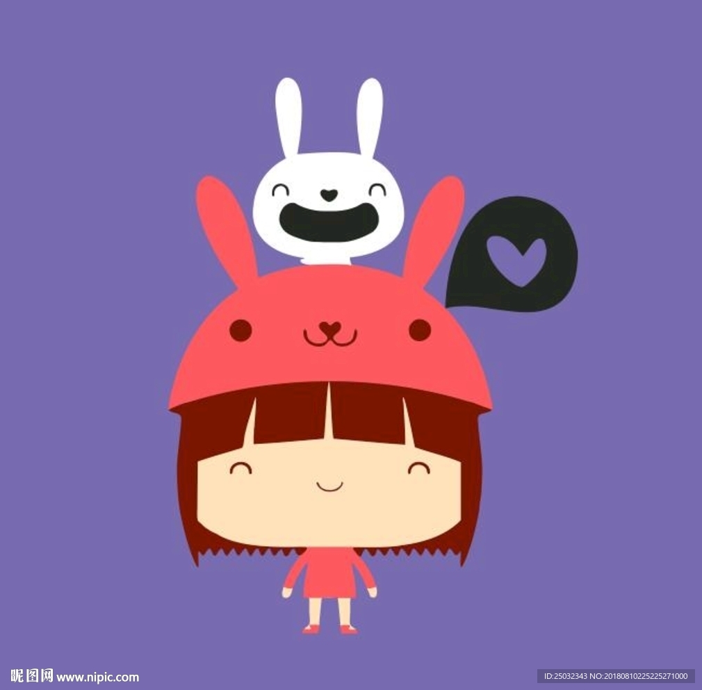 印花矢量图 t恤图案 可爱卡通