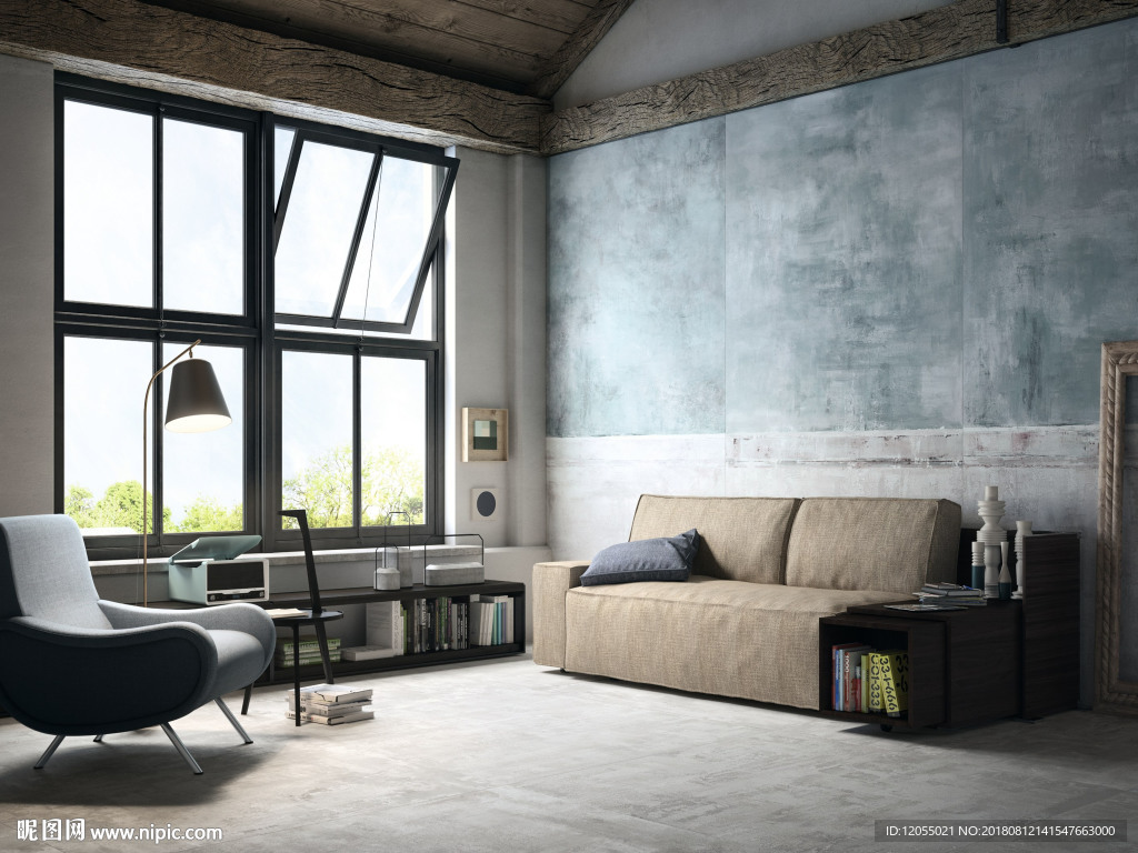 北欧风 仿古 国外高清效果图