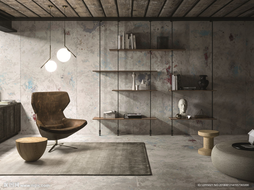 北欧风 仿古 国外高清效果图