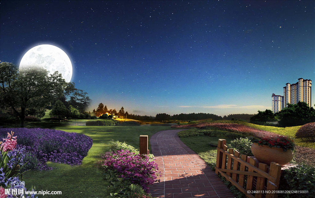 月亮 公园 地产广告 中秋节