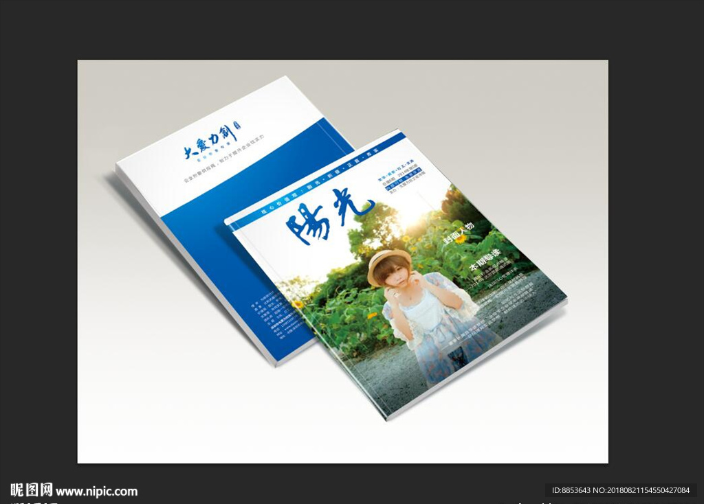 内刊杂志设计封面效果图模板