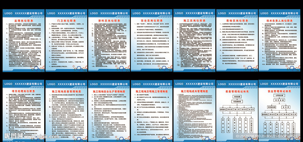 工程项目部制度牌