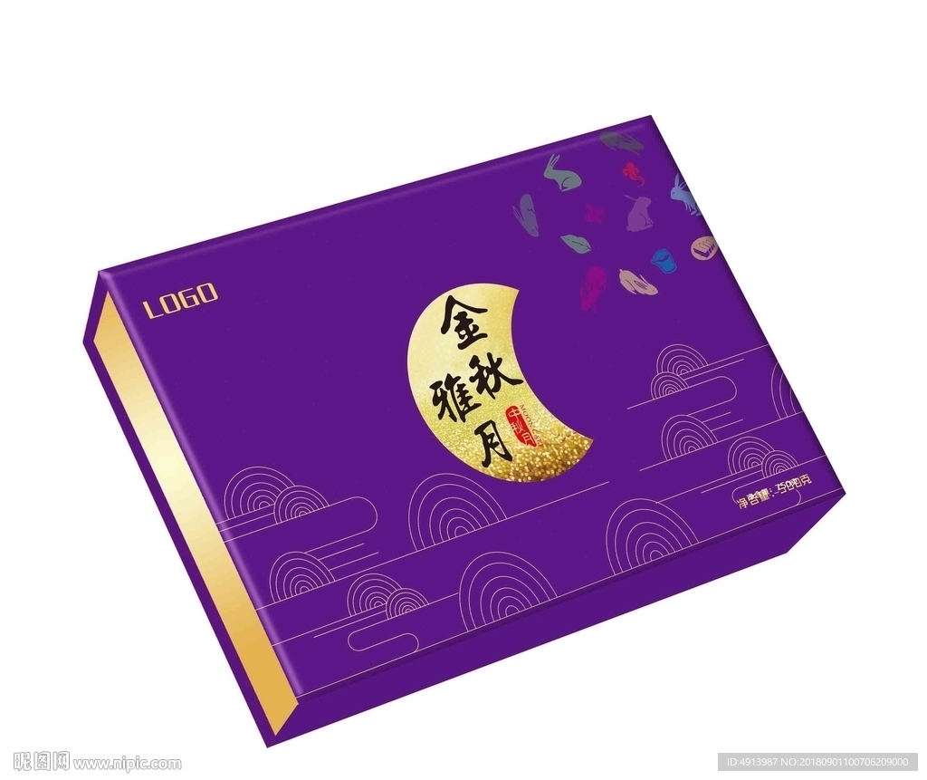 月饼包装盒平面图